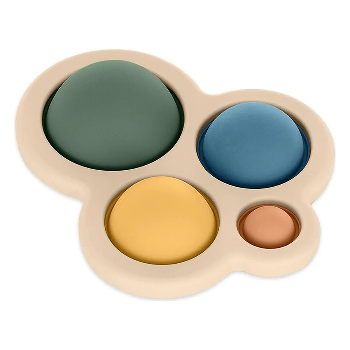 Jucarie senzoriala, Petite&Mars, Chill out, Din silicon, 11 cm, 6 luni+, Verde [2]