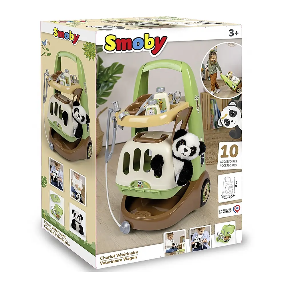 Jucarie Smoby Animal Care Trolley cu 10 accesorii 3 ani + [6]