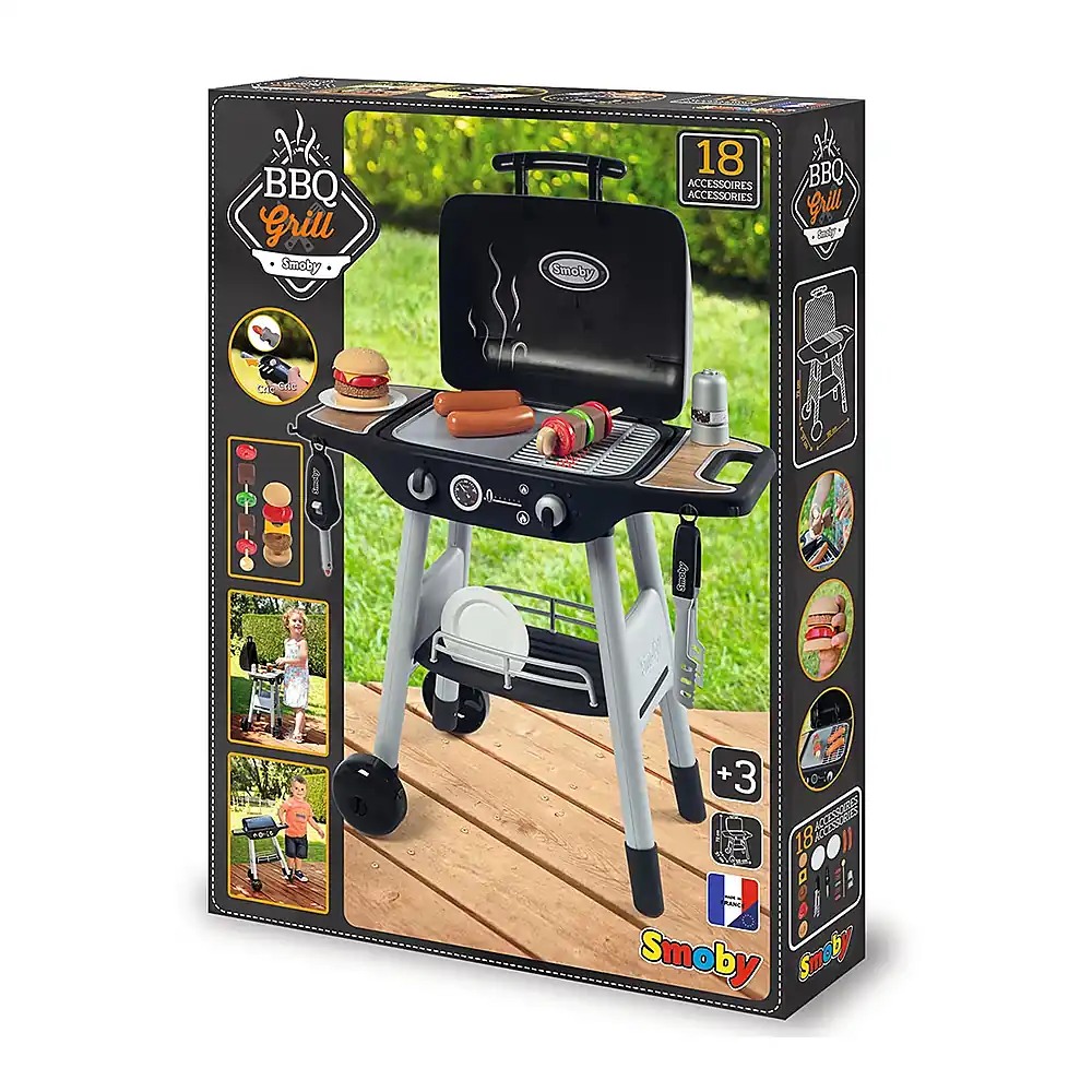 Jucarie Smoby Gratar BBQ cu 18 accesorii 3 ani + [10]