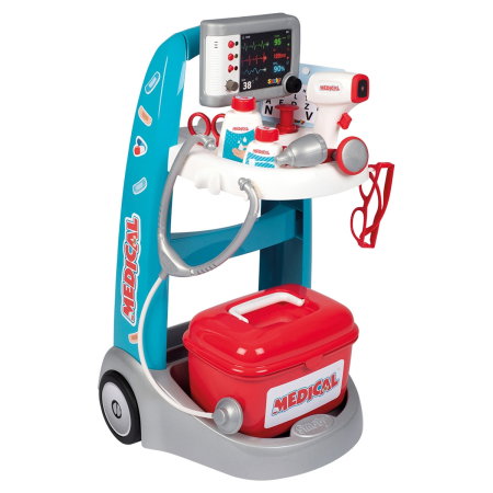 La doctor - Jucarie Smoby Set doctor cu carucior si accesorii 3 ani