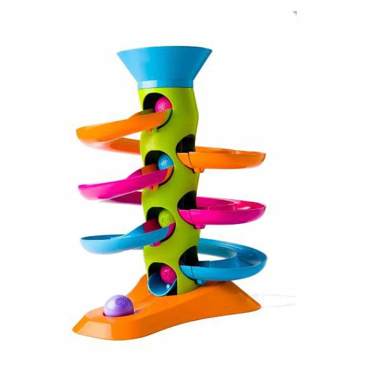 Constructii, cuburi, forme si culori - Jucarie Turnulet cu bile RollAgain Fat Brain Toys