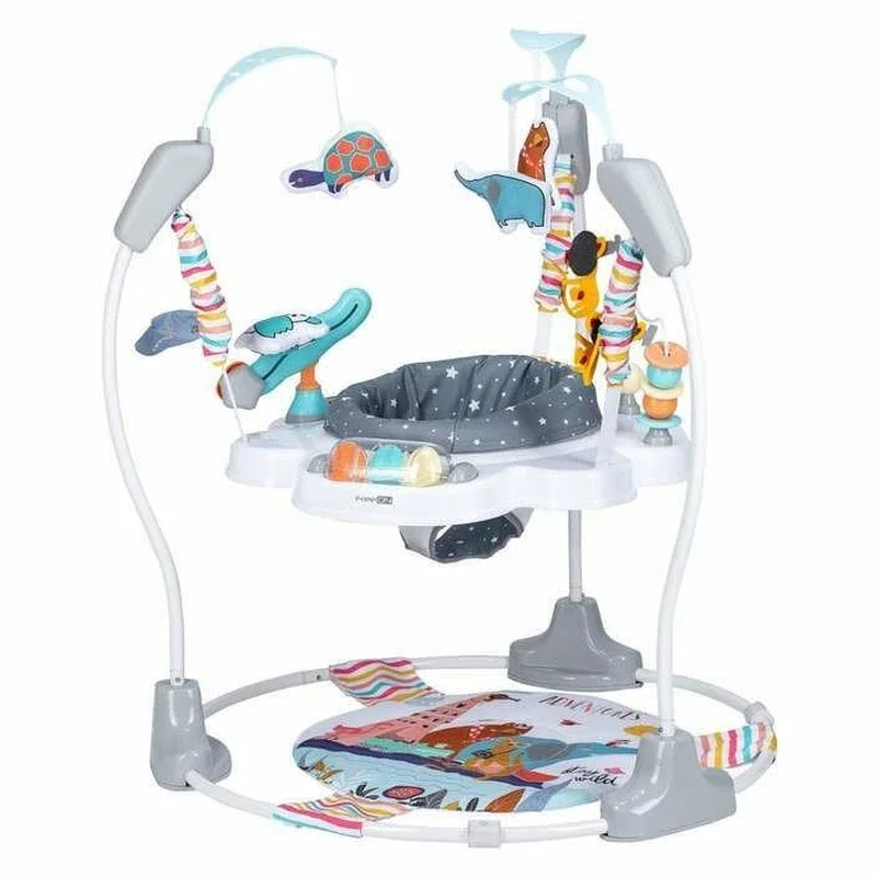 Jucarii bebelusi - Jumper interactiv, FreeON, Jump&Play, Pana la 11 kg, Cu jucarii, Cu sunete si lumini, Multicolor 0 luni+