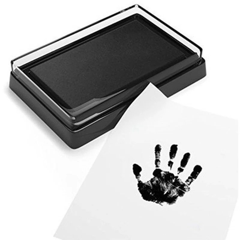 Kit rama foto tripla mobila cu cerneala pentru manuta si piciorus Drool (Culoare rama: Alb, Culoare ink: Negru) [1]