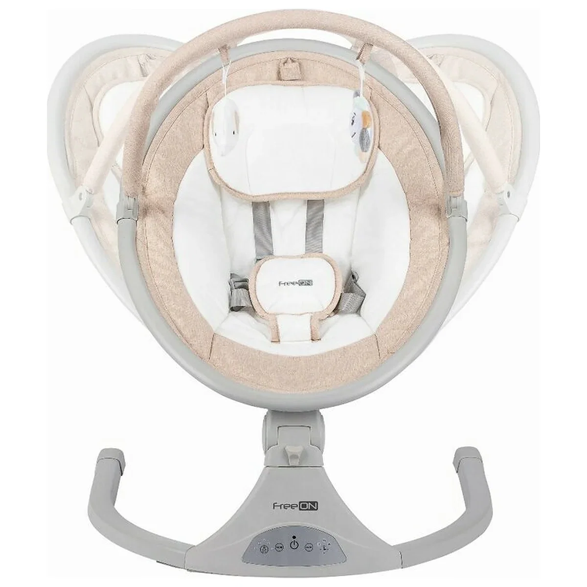 Leagan balansoar, FreeOn, Elite, 12 melodii, 5 viteze de balansare si 3 pozitii de reglare a spatarului, Beige [2]