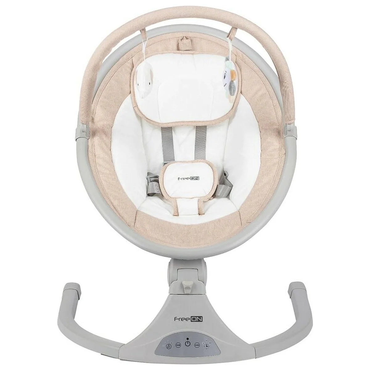 Balansoare si leagane bebelusi - Leagan balansoar, FreeOn, Elite, 12 melodii, 5 viteze de balansare si 3 pozitii de reglare a spatarului, Beige