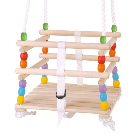 Leagan din lemn pentru copii, BIGJIGS Toys, 1-3 ani, maxim 25 kg [1]