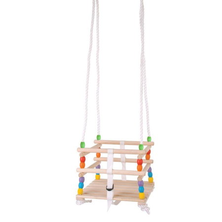 Jucarii exterior - Leagan din lemn pentru copii, BIGJIGS Toys, 1-3 ani, maxim 25 kg