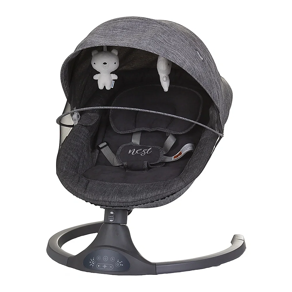 Balansoare si leagane bebelusi - Leagan electric Chipolino Nest, Granite 6 luni
