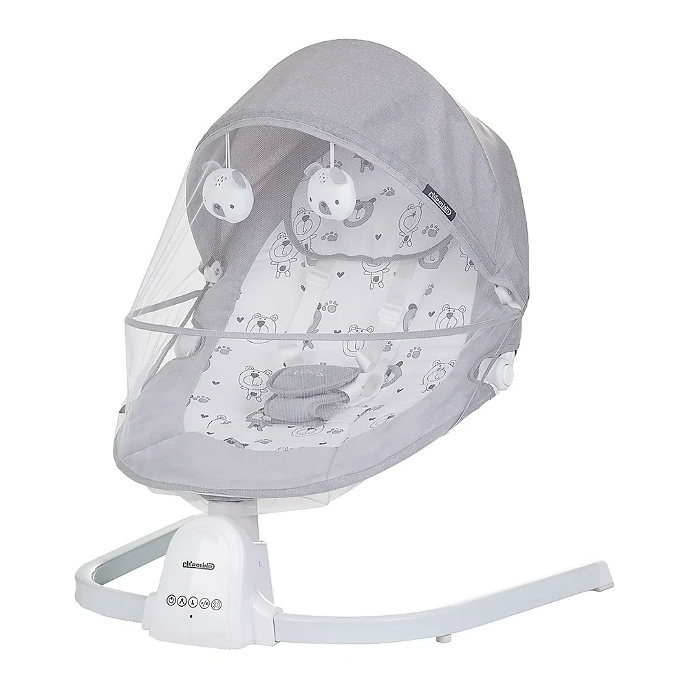 Balansoare si leagane bebelusi - Leagan electric Chipolino Oasis, Granite 6 luni