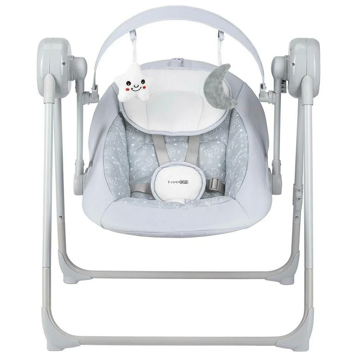 Leagan, FreeON, Snuggy, Cu 5 viteze de leganare, 8 melodii, Cu jucarii, Pana la 9 kg, Stars [1]