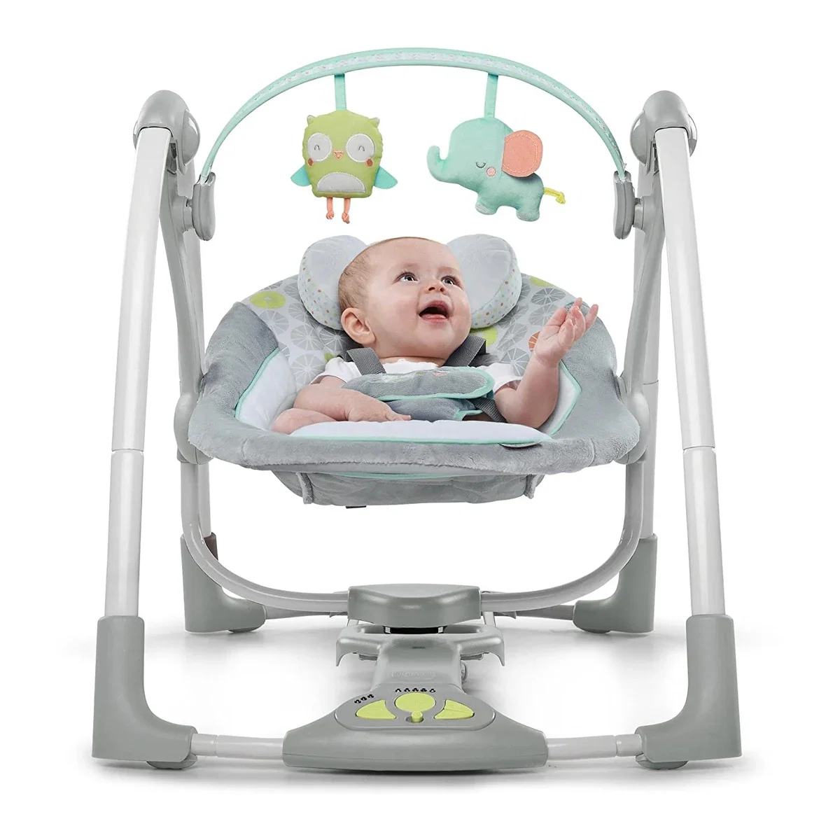 Leagan portabil Ingenuity Swing 'n Go Portable Swing™ - Hugs & Hoots™ [4]