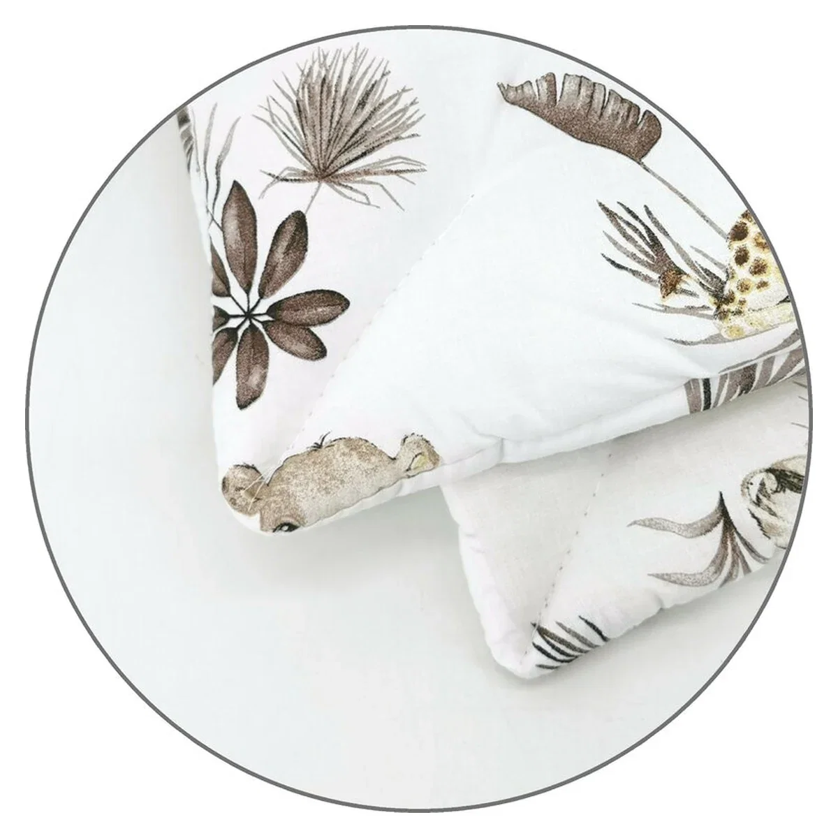 Lenjerie patut cu 3 piese, MimiNu, Cu cearceaf 120x60 cm, Pilota, Pernuta, bumbac 100%, Savanna [3]