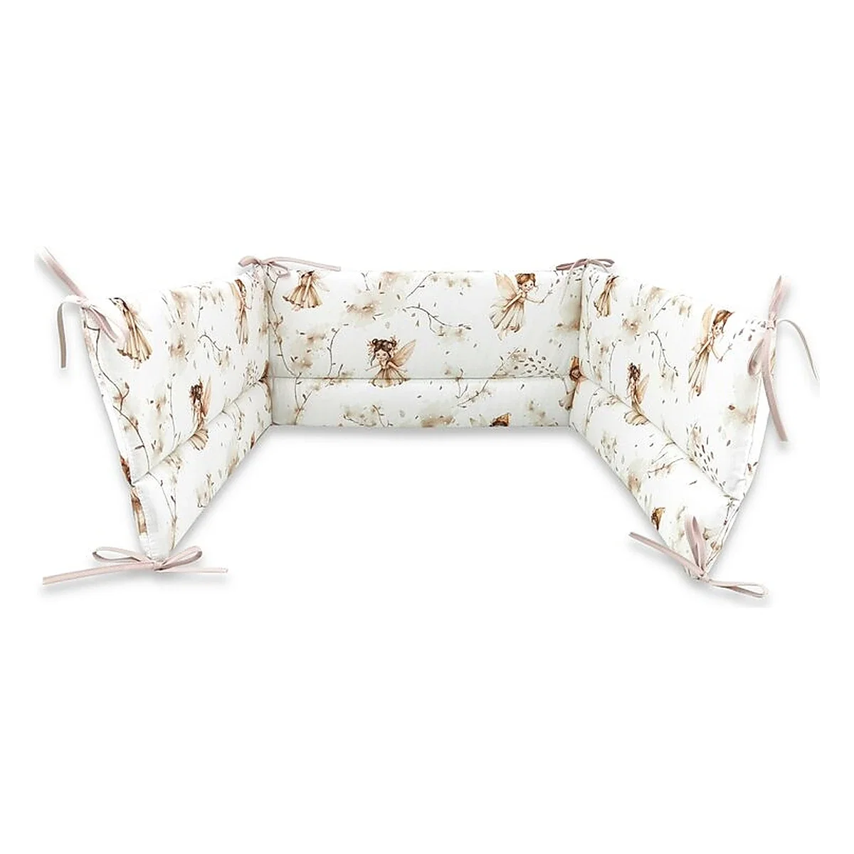 Lenjerie patut cu 3 piese, MimiNu, Pentru patut 120x60 cm, Cu protectie laterala, Fairy [2]