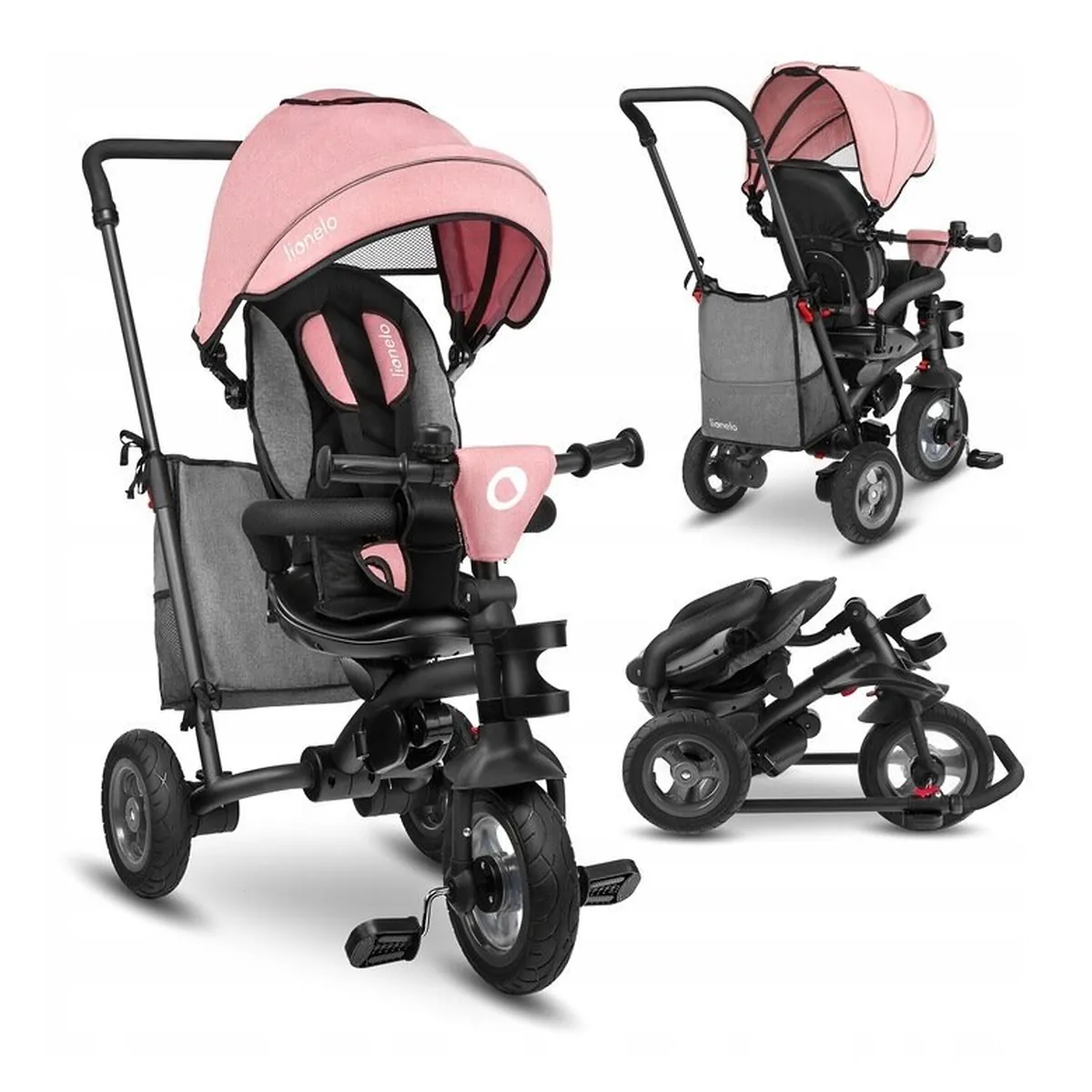 Lionelo - Tricicleta Tris, Mecanism de pedalare libera, Suport picioare, Control al directiei, Scaun reversibil, Rotire [3]