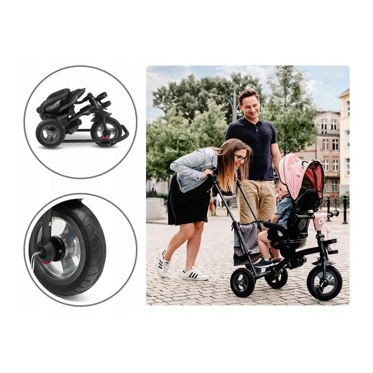 Lionelo - Tricicleta Tris, Mecanism de pedalare libera, Suport picioare, Control al directiei, Scaun reversibil, Rotire [34]