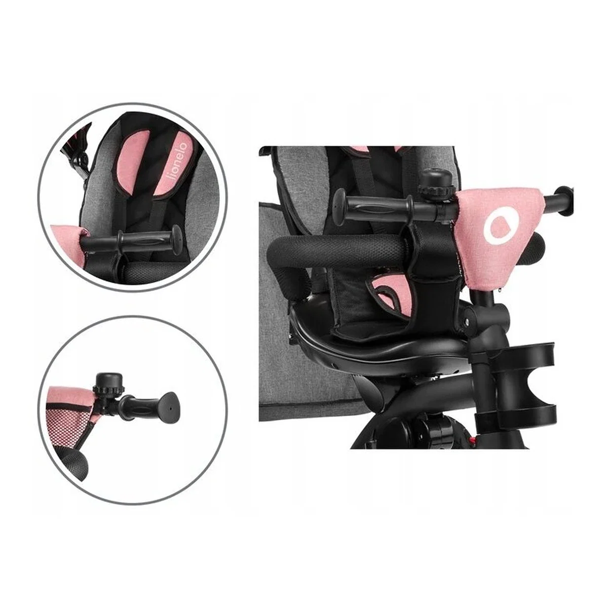 Lionelo - Tricicleta Tris, Mecanism de pedalare libera, Suport picioare, Control al directiei, Scaun reversibil, Rotire [22]