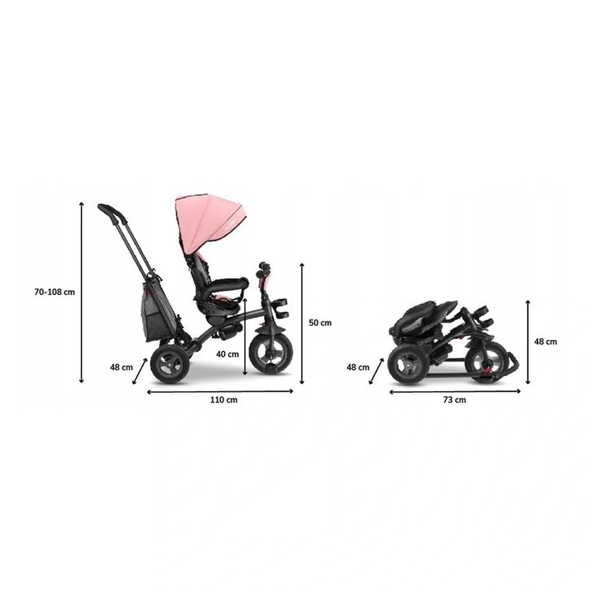 Lionelo - Tricicleta Tris, Mecanism de pedalare libera, Suport picioare, Control al directiei, Scaun reversibil, Rotire [18]