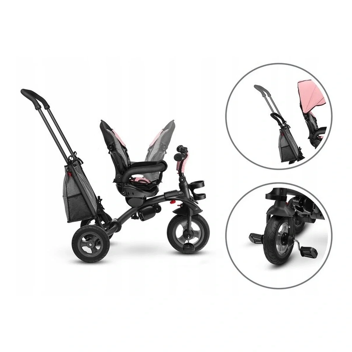 Lionelo - Tricicleta Tris, Mecanism de pedalare libera, Suport picioare, Control al directiei, Scaun reversibil, Rotire [16]