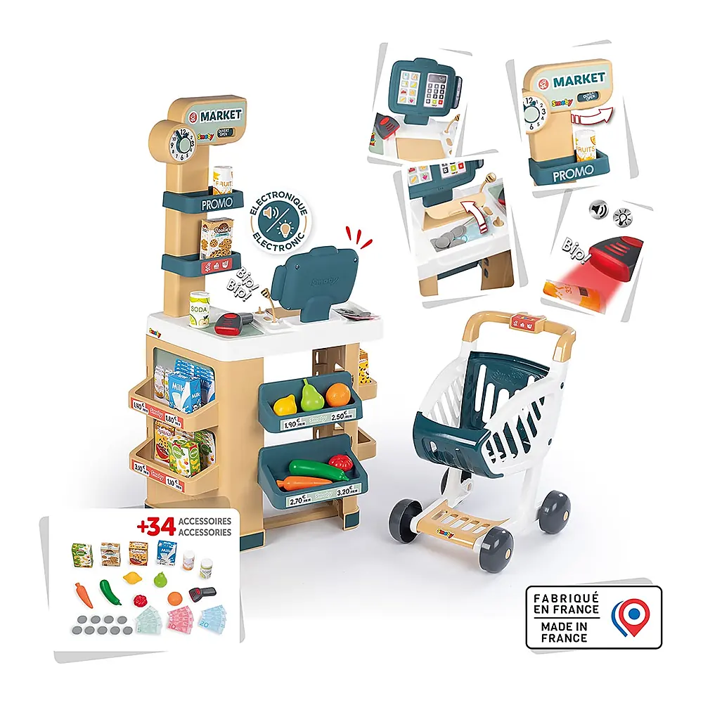 Magazin Smoby Market cu 34 accesorii 3 ani [1]