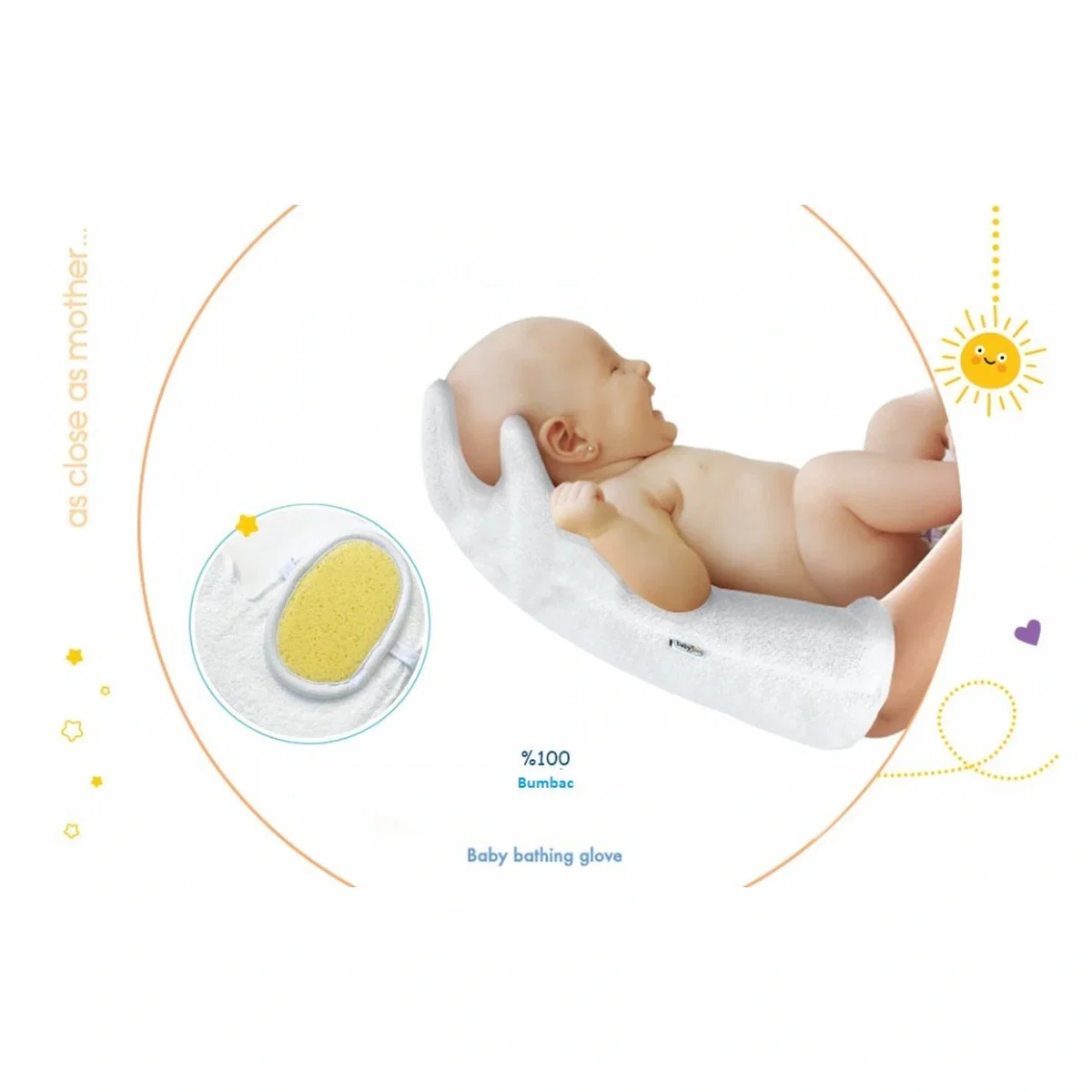 Manusa pentru baita Alb BabyJem 0luni + [2]