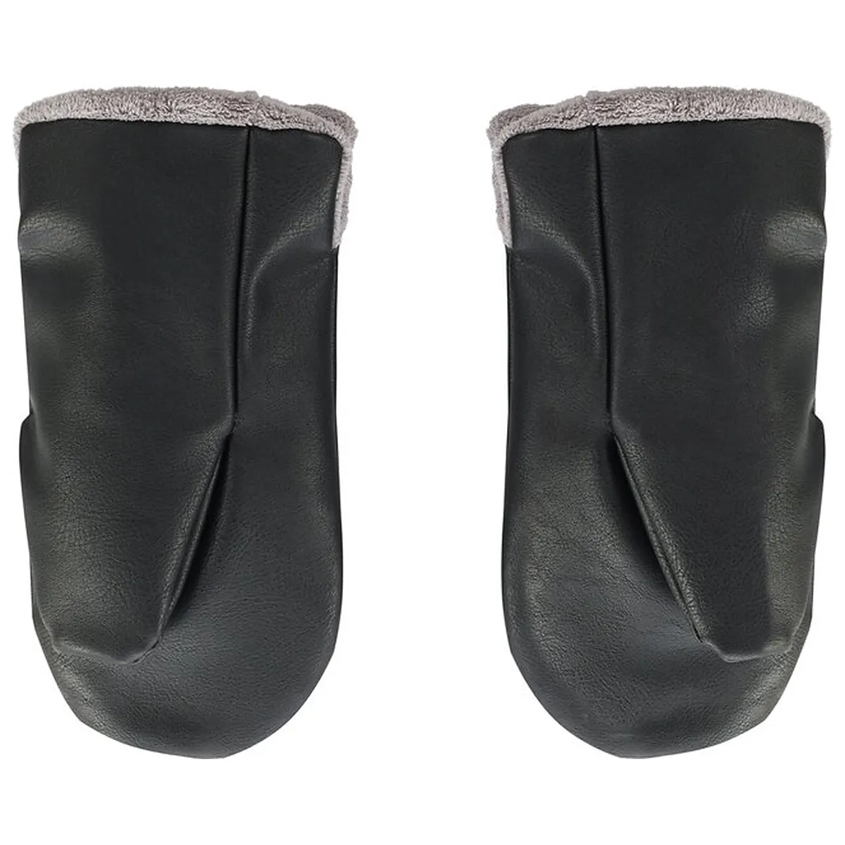 Manusi magnetice pentru carucior, Jane, Pentru vremea rece, Interior din fleece si exterior imitatie piele, Black [2]