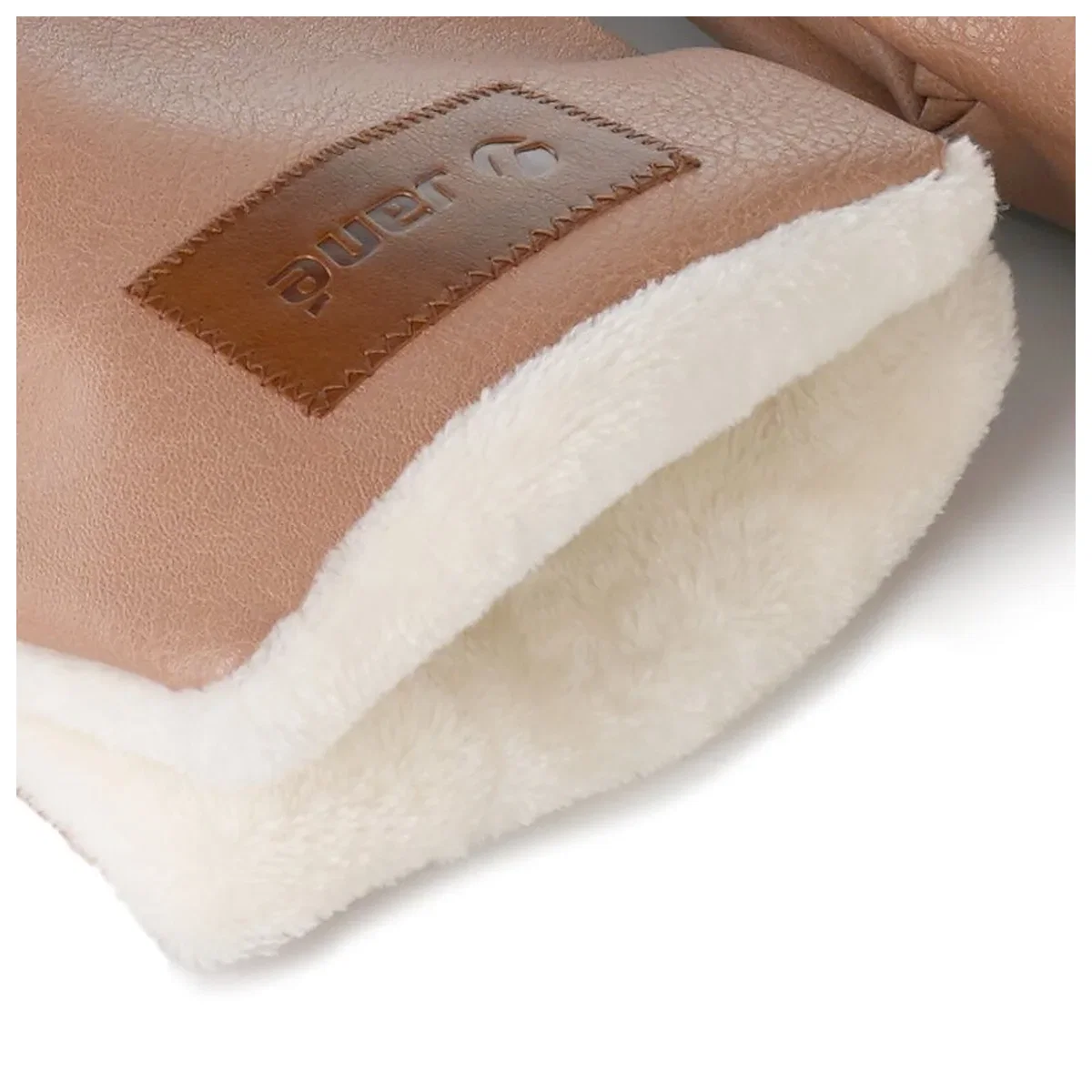 Manusi magnetice pentru carucior, Jane, Pentru vremea rece, Interior din fleece si exterior imitatie piele, Black [4]