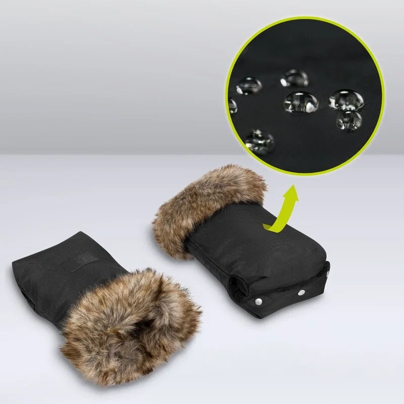 Manusi termice pentru carucior, Lionelo, Universale, Impermeabile, Negru [8]