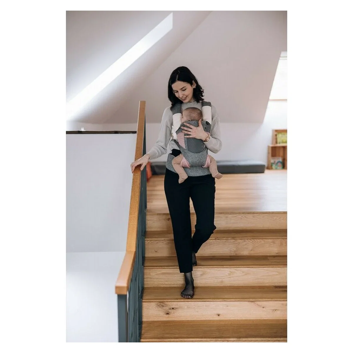 Marsupiu bebe, FreeON, Carry Me, 3 in 1, De la 4 luni pana la 15 kg, Tesatura din plasa 3D, Confortabil si sigur pentru [4]