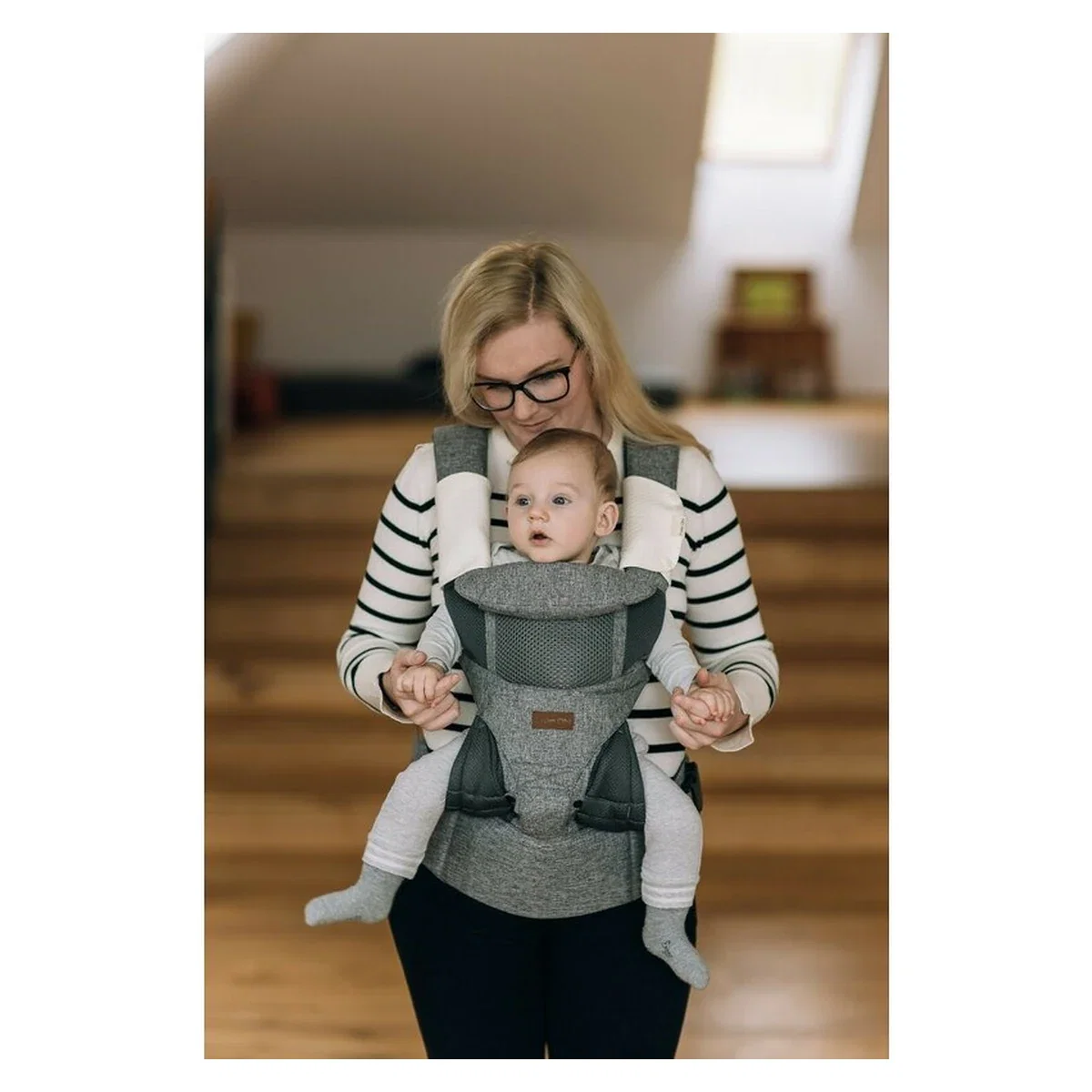 Marsupiu bebe, FreeON, Carry Me, 3 in 1, De la 4 luni pana la 15 kg, Tesatura din plasa 3D, Confortabil si sigur pentru [4]