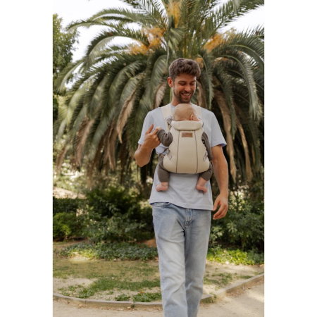 Marsupiu bebe, Jane, Dual, Ergonomic, De la nastere pana la 15 Kg, Sand [5]