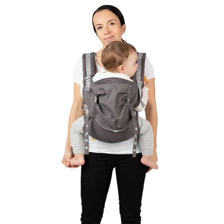 Marsupiu Collet, Momi, ergonomic, din luna a 3-a de viata pana la 15 kg, hipoalergenic, Flowers [2]