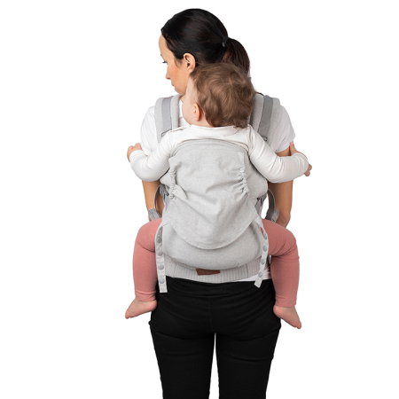 Marsupiu Collet, Momi, ergonomic, din luna a 3-a de viata pana la 15 kg, hipoalergenic, Grey [3]