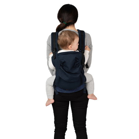 Marsupiu Collet, Momi, ergonomic, din luna a 3-a de viata pana la 15 kg, hipoalergenic, Navy Blue [5]
