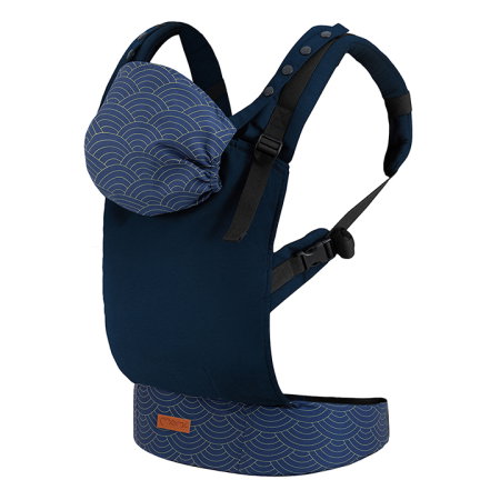 Marsupii si hamuri - Marsupiu Collet, Momi, ergonomic, din luna a 3-a de viata pana la 15 kg, hipoalergenic, Navy Blue