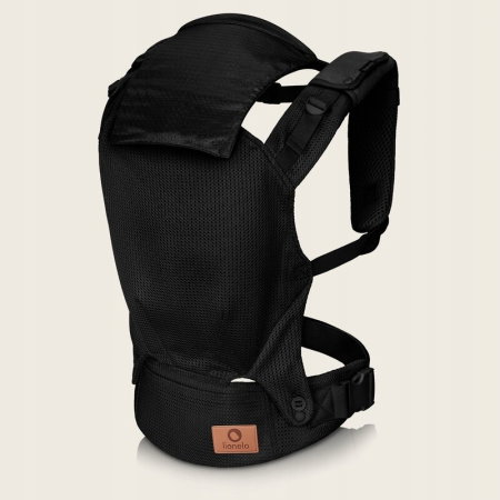 Marsupiu ergonomic, Lionelo, Margareet Air, 3 pozitii de purtare, Certificat de Institutul International pentru Displazie de Sold, 4 luni+, Pana la 20 Kg, Material respirabil 3D Air Mesh, Negru [10]