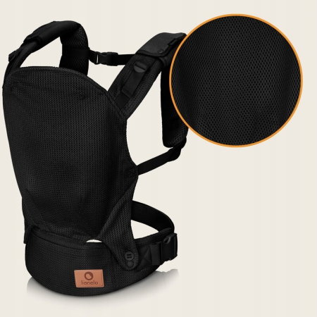 Marsupiu ergonomic, Lionelo, Margareet Air, 3 pozitii de purtare, Certificat de Institutul International pentru Displazie de Sold, 4 luni+, Pana la 20 Kg, Material respirabil 3D Air Mesh, Negru [11]