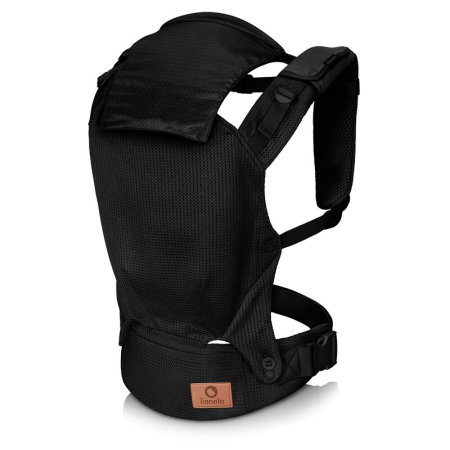 Marsupiu ergonomic, Lionelo, Margareet Air, 3 pozitii de purtare, Certificat de Institutul International pentru Displazie de Sold, 4 luni+, Pana la 20 Kg, Material respirabil 3D Air Mesh, Negru [5]