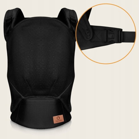 Marsupiu ergonomic, Lionelo, Margareet Air, 3 pozitii de purtare, Certificat de Institutul International pentru Displazie de Sold, 4 luni+, Pana la 20 Kg, Material respirabil 3D Air Mesh, Negru [8]