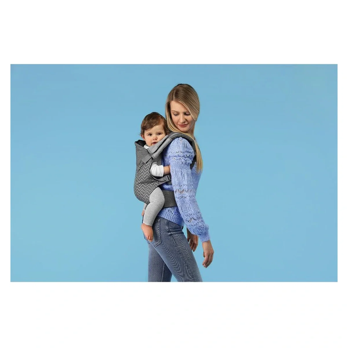Marsupiu ergonomic Margareet, Cu 3 pozitii de transport, Cu gluga, Pana la 20 Kg, Aprobat de Institutul International [18]