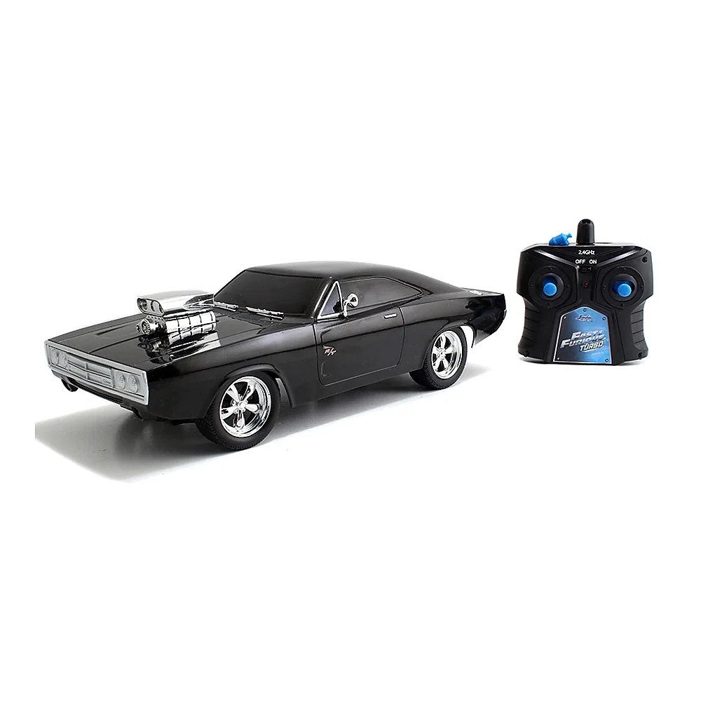 Masinute si camioane - Masina Jada Toys Fast and Furious Dodge Charger 1970 1:24 cu telecomanda 6 ani +