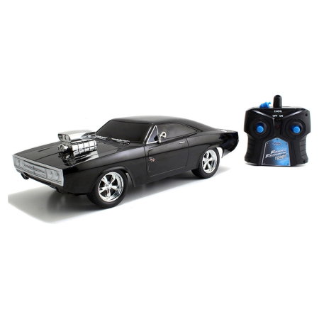 Masinute, trenulete, avioane - Masina Jada Toys Fast and Furious Dodge Charger 1970 1:24 cu telecomanda 6 ani +
