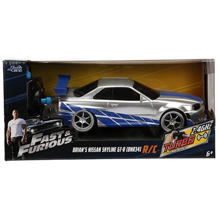 Masina Jada Toys Fast and Furious Nissan Skyline GTR 1:24 cu telecomanda 6 ani + [8]