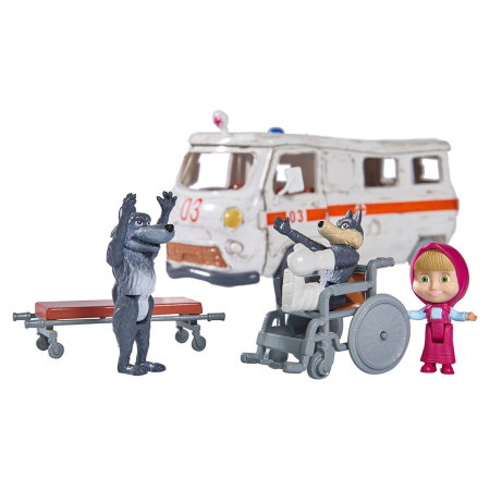 Masina Simba Masha and the Bear Ambulance cu accesorii 3 ani + [1]