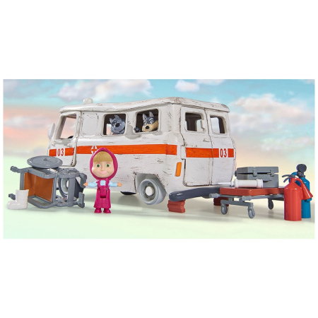 Masina Simba Masha and the Bear Ambulance cu accesorii 3 ani + [4]