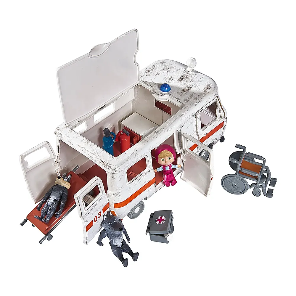 Masina Simba Masha and the Bear Ambulance cu accesorii 3 ani + [2]