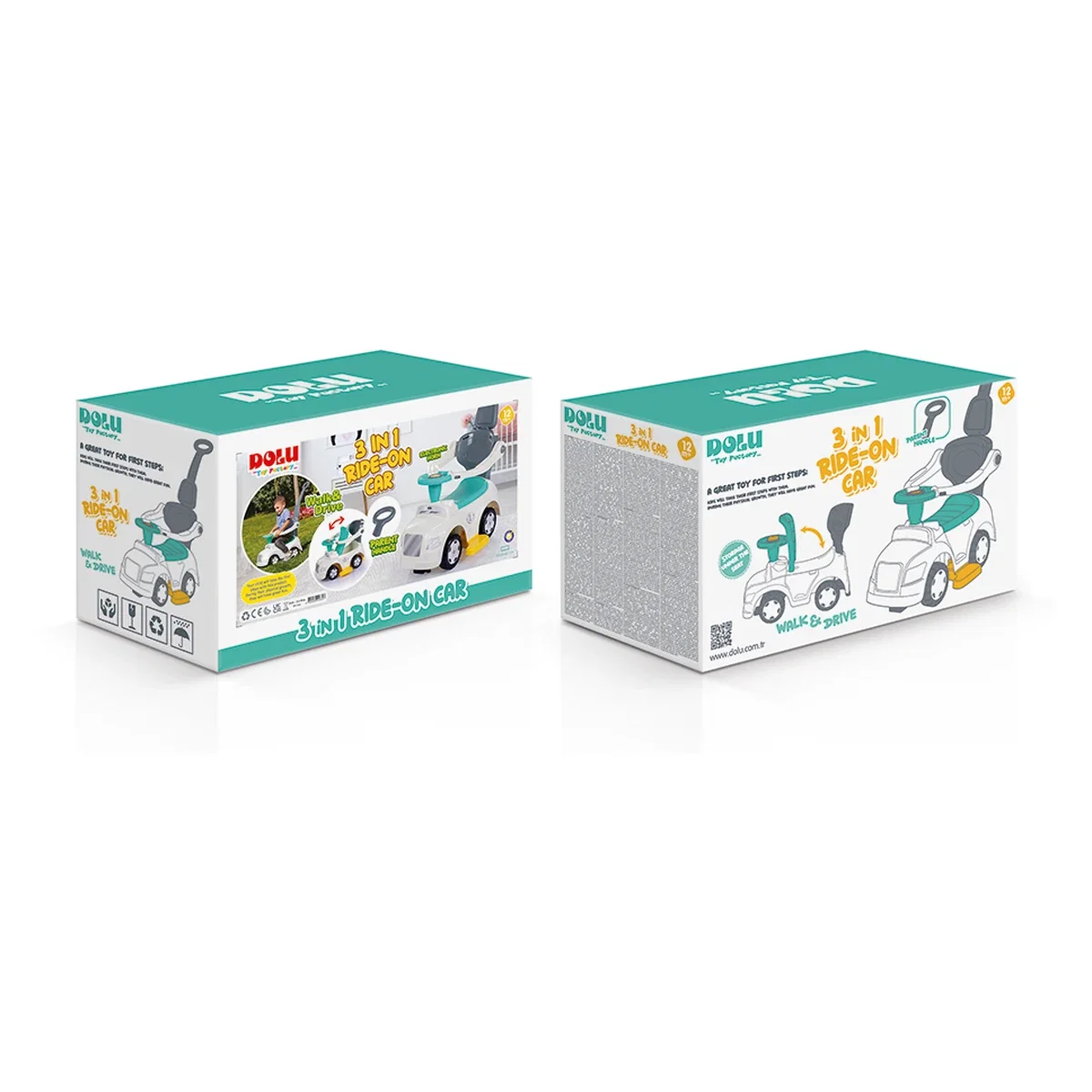 Masinuta 3 in 1 - Ride on Pastel DOLU 12 luni+ [4]