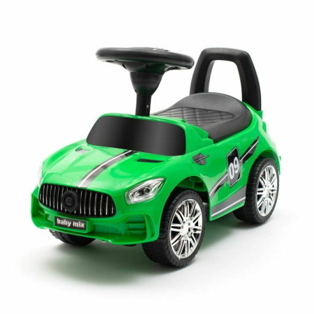 Masinute de impins pentru copii - Masinuta de impins, Baby Mix, Racer, Pana la 25 kg, Cu volan, Cu sunete, Cu suport jucarii sub sezut si spatar