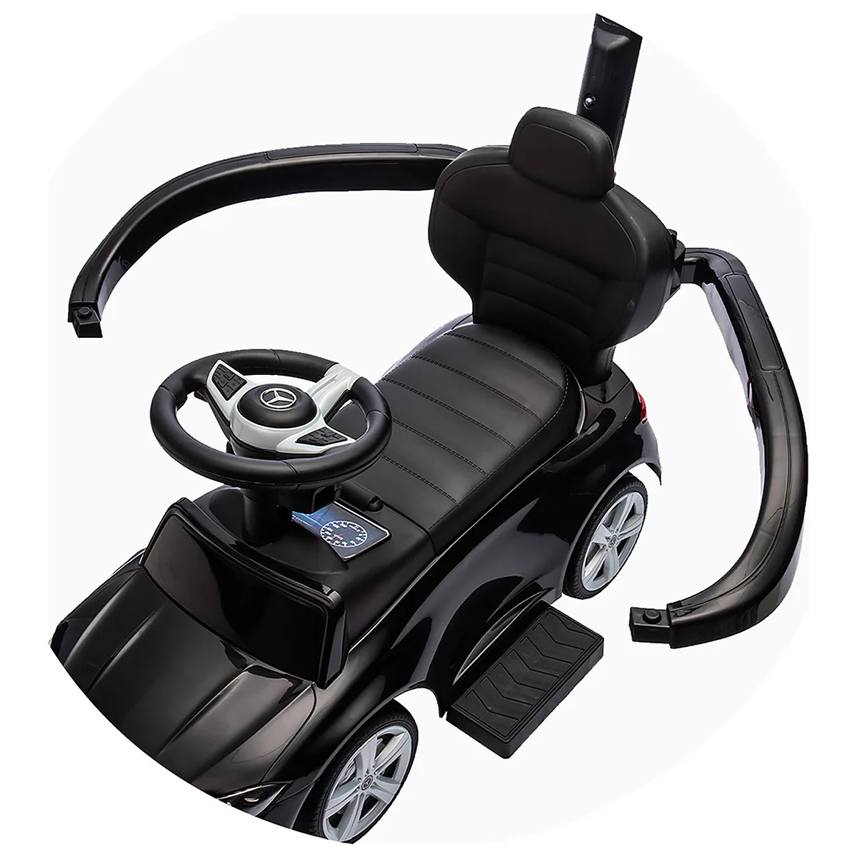 Masinuta de impins Chipolino Mercedes Benz C-Class cu maner, Black [10]