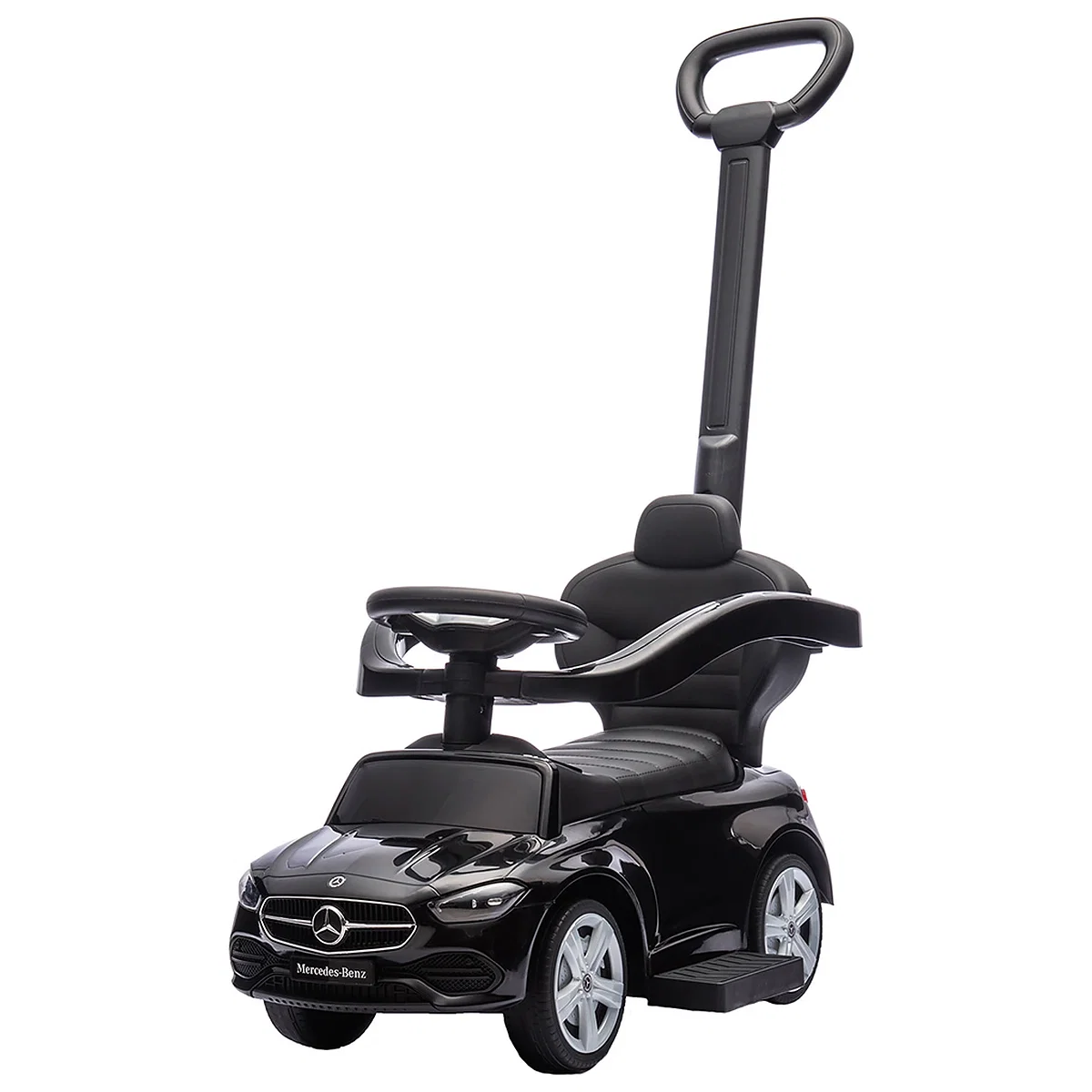 Masinute de impins pentru copii - Masinuta de impins Chipolino Mercedes Benz C-Class cu maner, Black