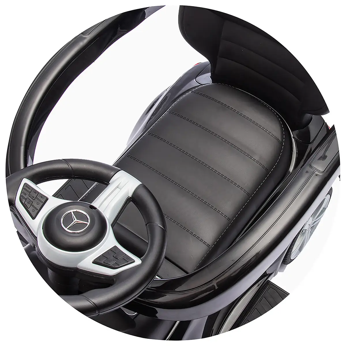 Masinuta de impins Chipolino Mercedes Benz C-Class cu maner, Black [7]